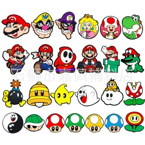 25-piece unique Super Mario shoe charms