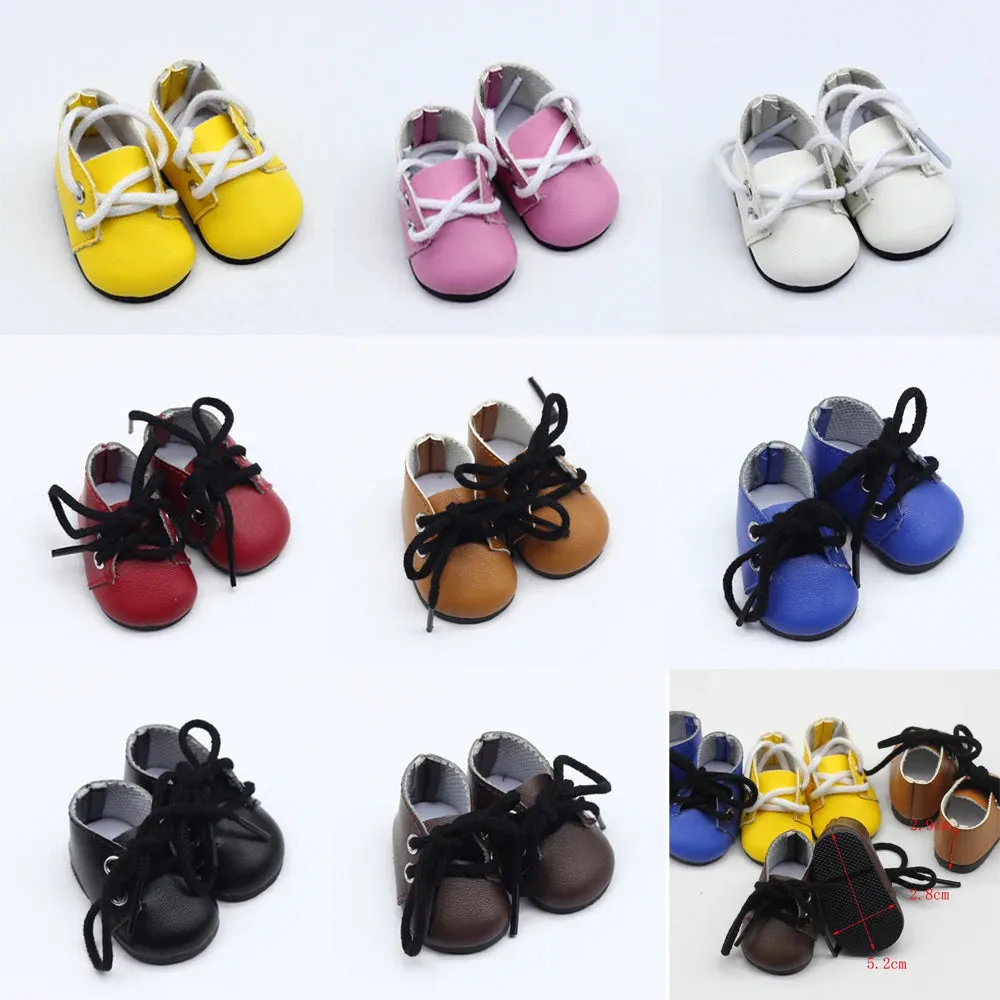 5x2.8CM PU Leather Mini Toy Shoes for EXO Dolls |Fit for 14.5 Inch BJD Accessories