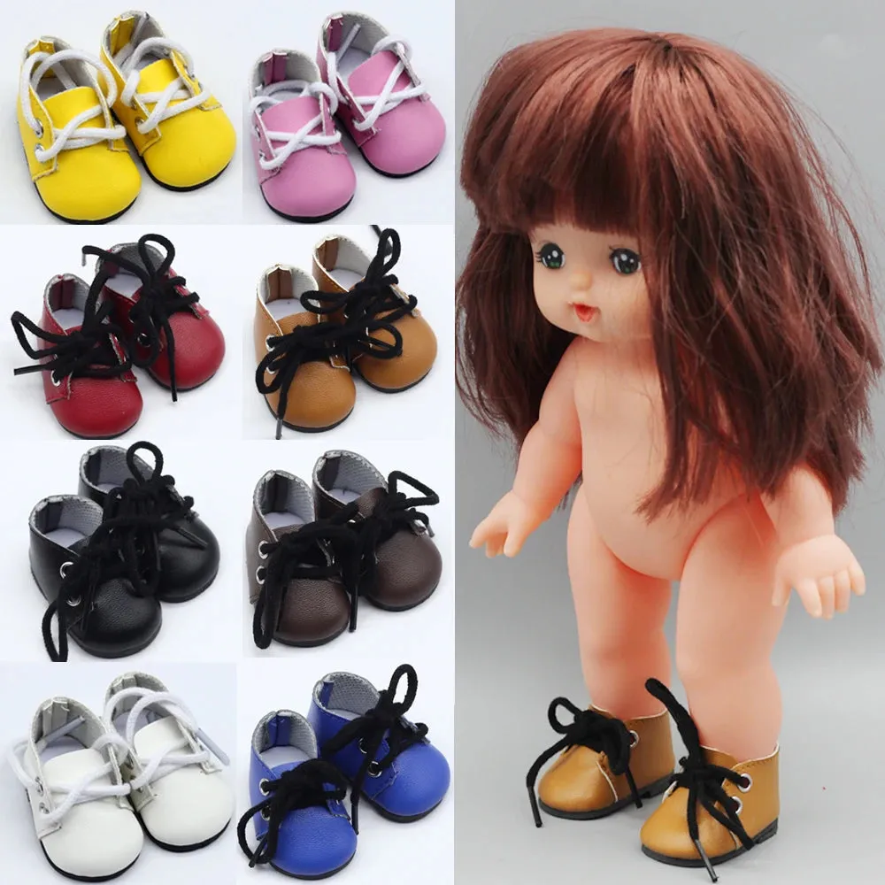 5x2.8CM PU Leather Mini Toy Shoes for EXO Dolls |Fit for 14.5 Inch BJD Accessories