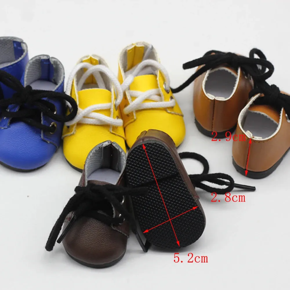 5x2.8CM PU Leather Mini Toy Shoes for EXO Dolls |Fit for 14.5 Inch BJD Accessories