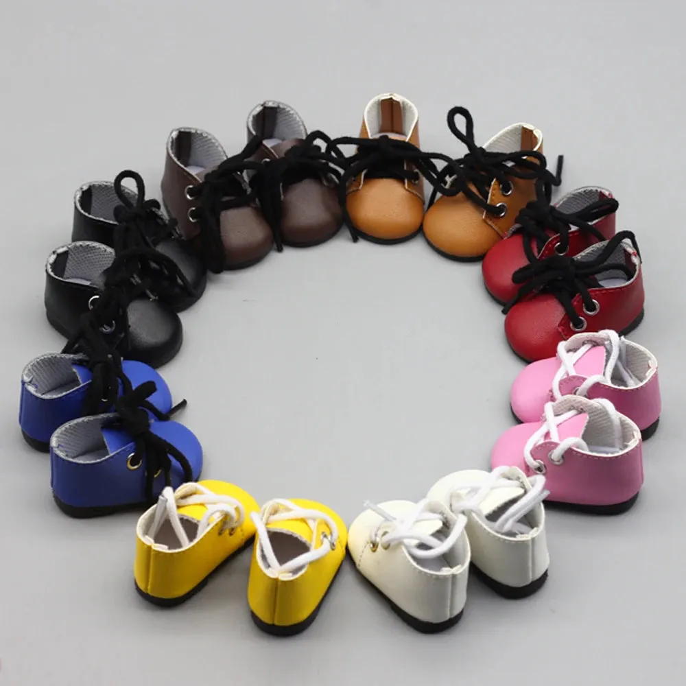 5x2.8CM PU Leather Mini Toy Shoes for EXO Dolls |Fit for 14.5 Inch BJD Accessories