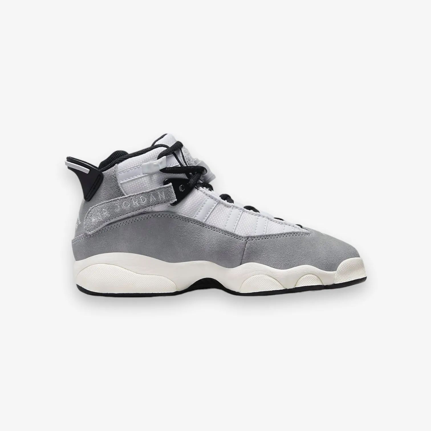 Air Jordan 6 Rings BG Light Smoke Grey White Black Sail Grade School FJ4651-077