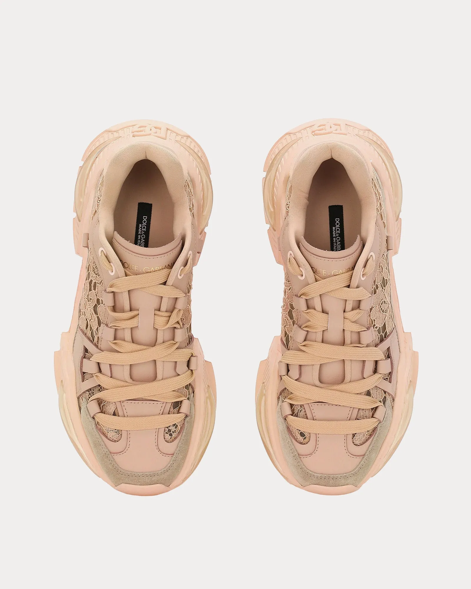 Airmaster Mixed Materials Beige Low Top Sneakers