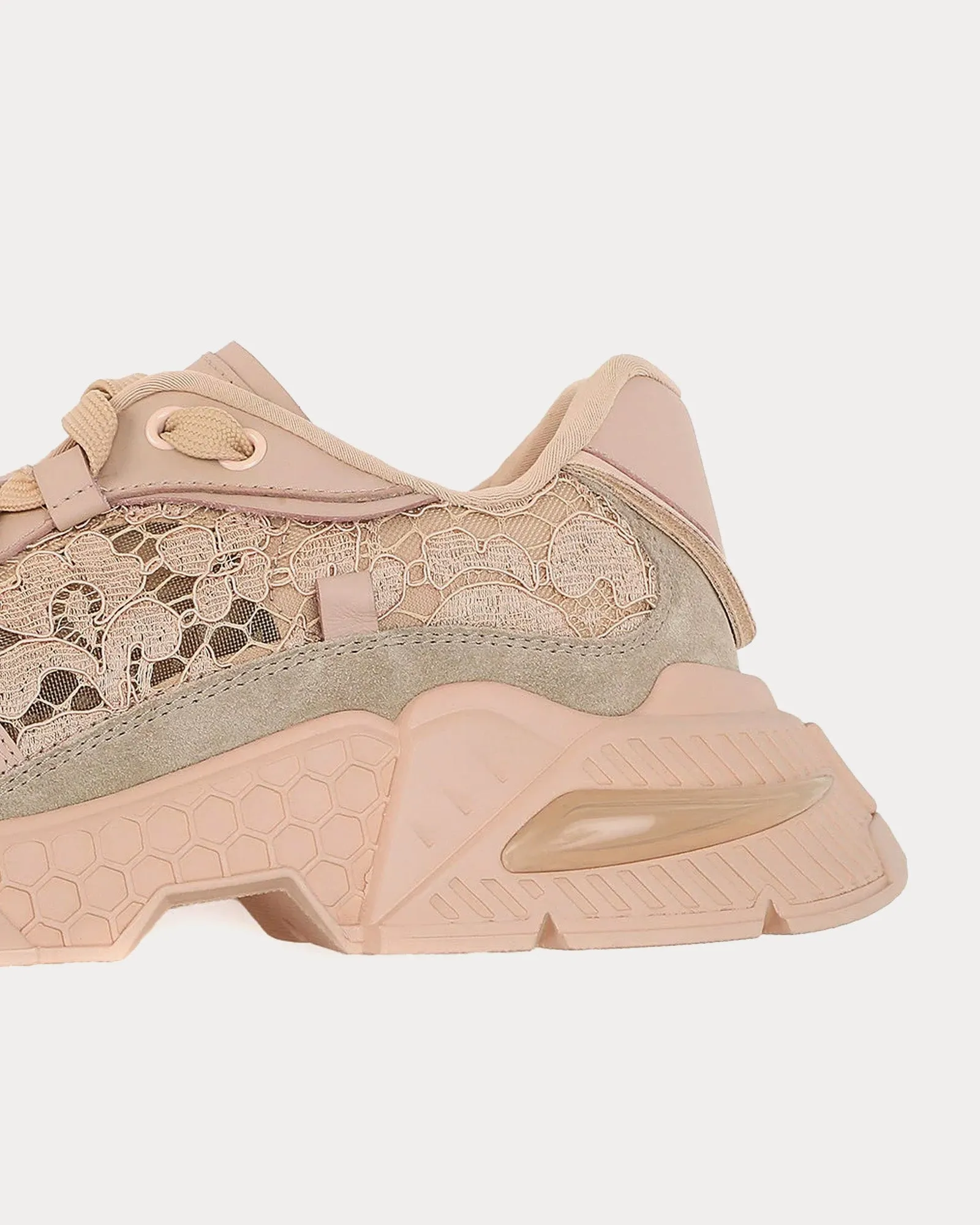 Airmaster Mixed Materials Beige Low Top Sneakers