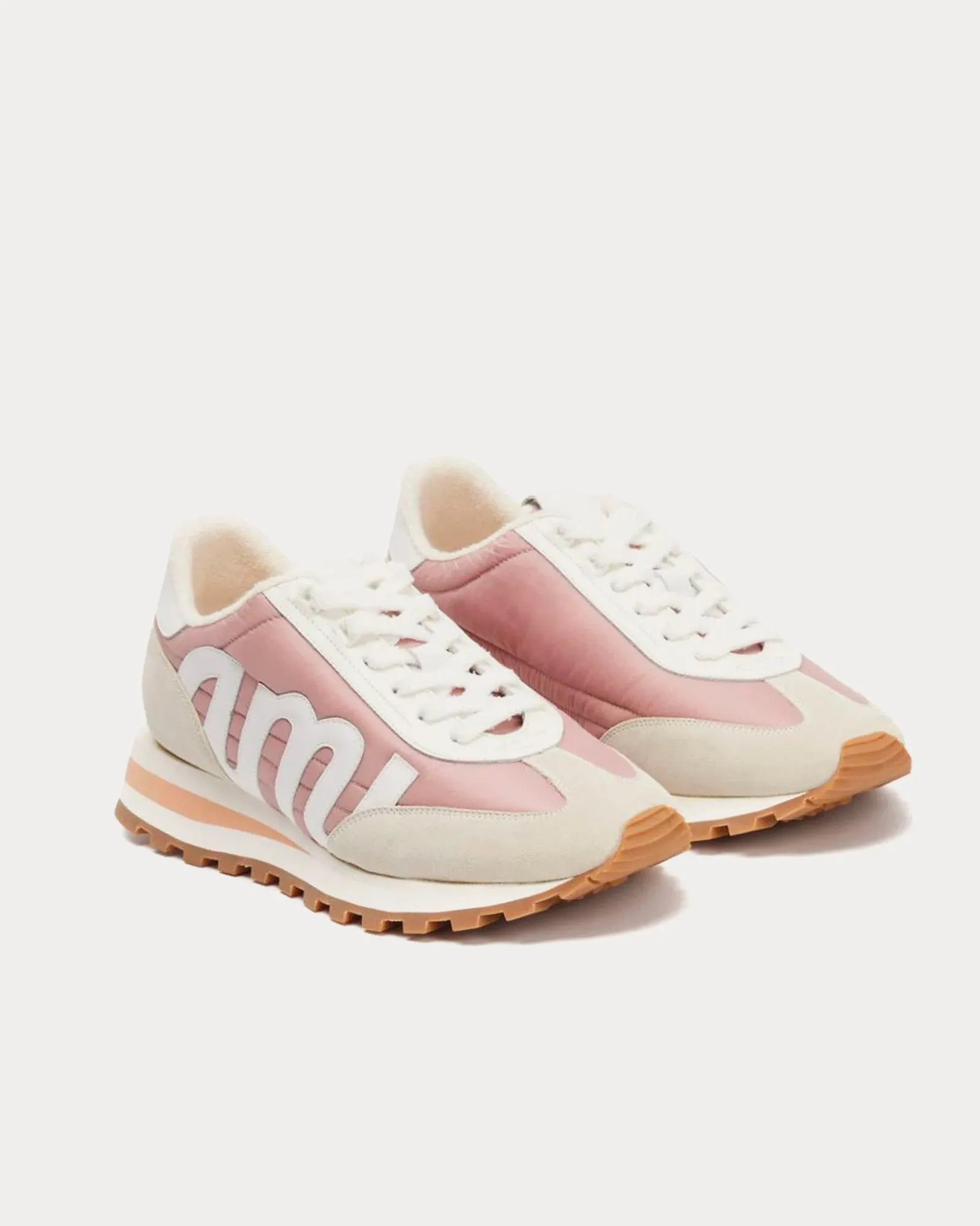 Ami Rush Pink / Light Beige Low Top Sneakers