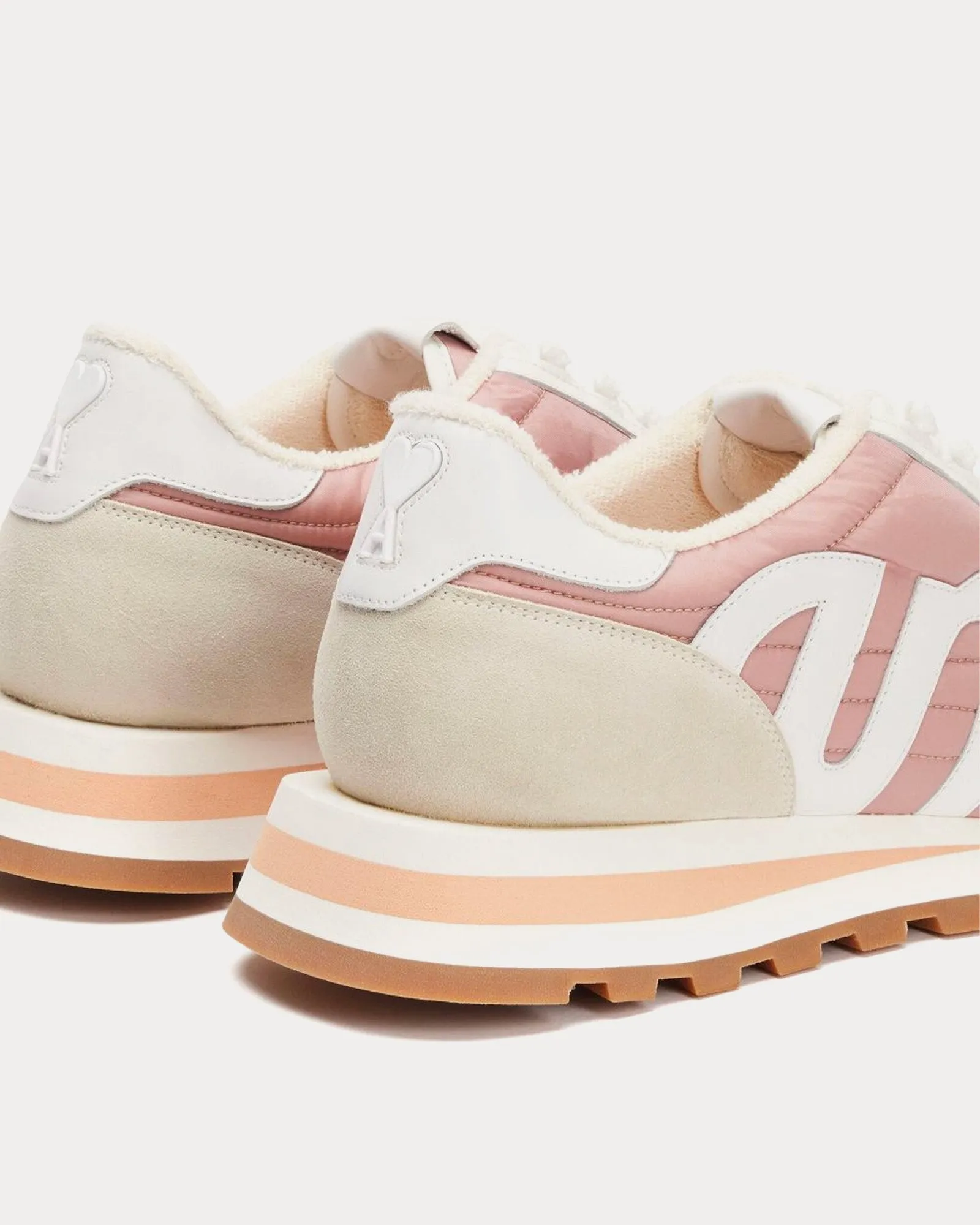 Ami Rush Pink / Light Beige Low Top Sneakers
