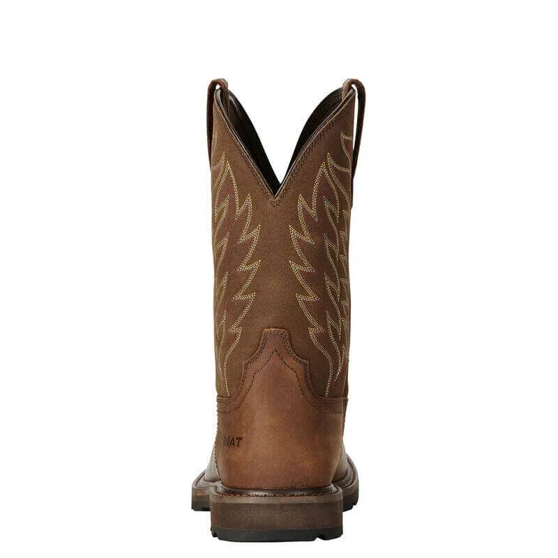 Ariat Men's 10" Groundbreaker Square Soft Toe Work Boot