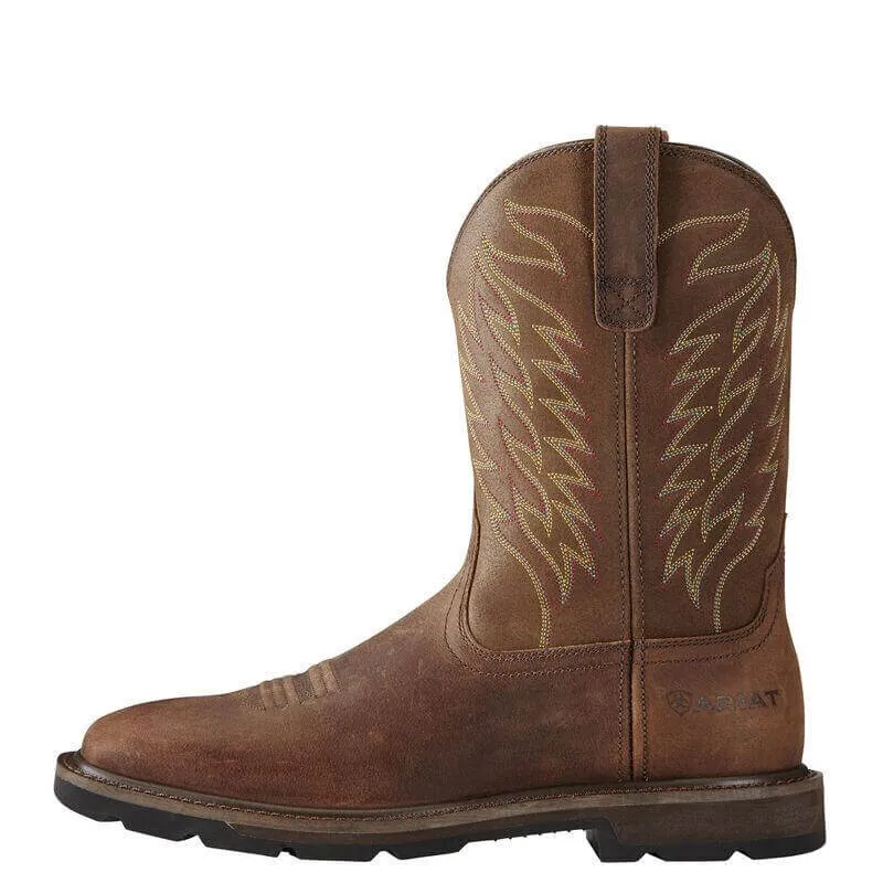 Ariat Men's 10" Groundbreaker Square Soft Toe Work Boot