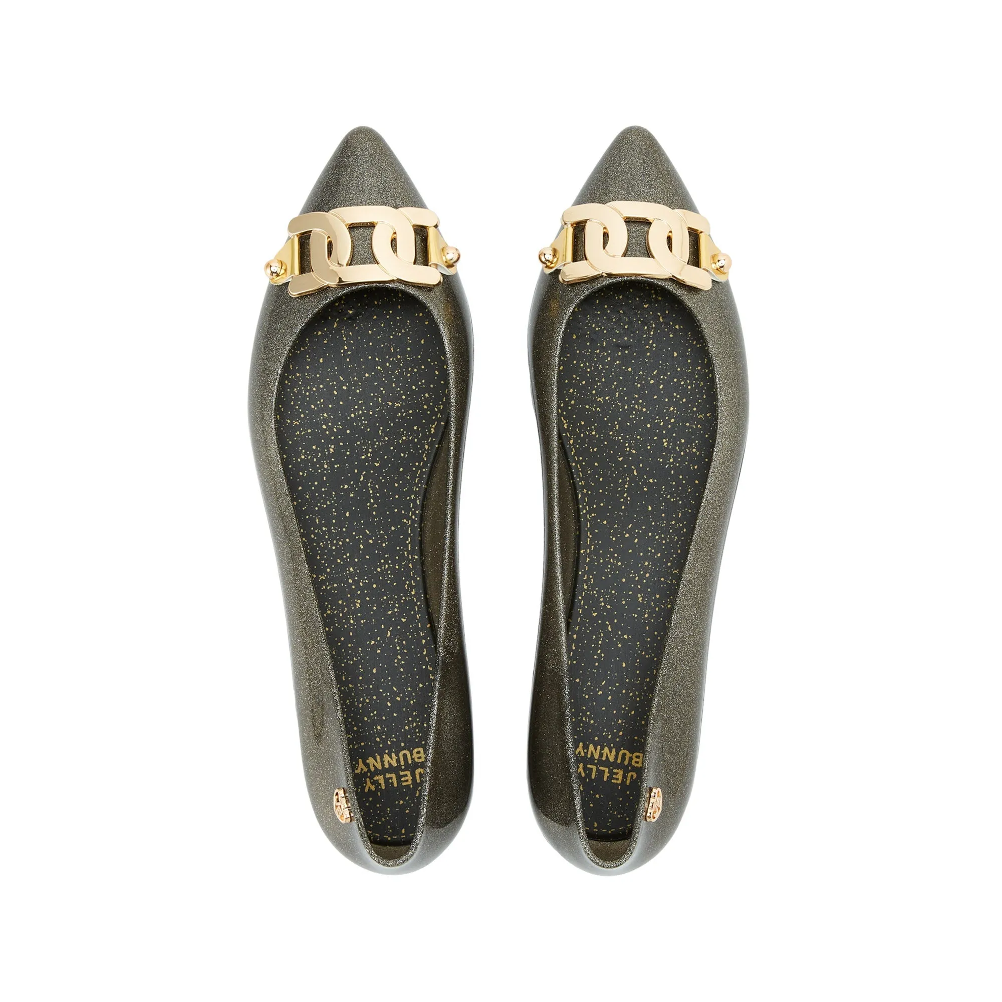 Avery Carlyya Flat Ballerinas Glitter Black