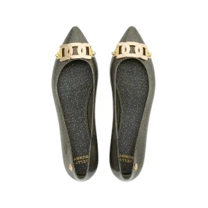 Avery Carlyya Flat Ballerinas Glitter Black