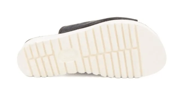 Bed Stu Women's FAIRLEE II Black Lux Leather Slide Sandal F395005