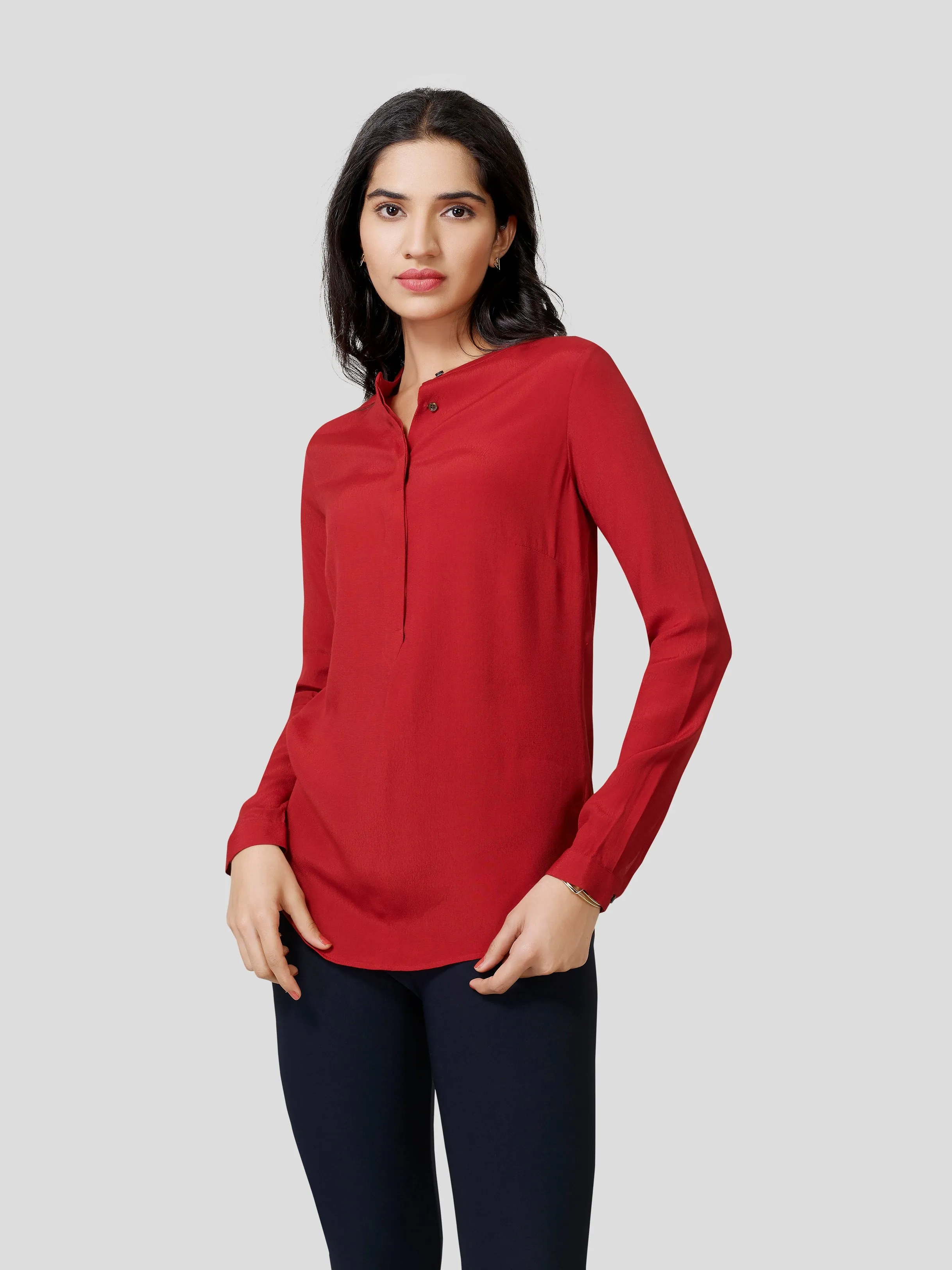 Bodacious Flat Collar Tunic Style Shirt