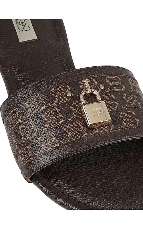 Brown Monogram Flats
