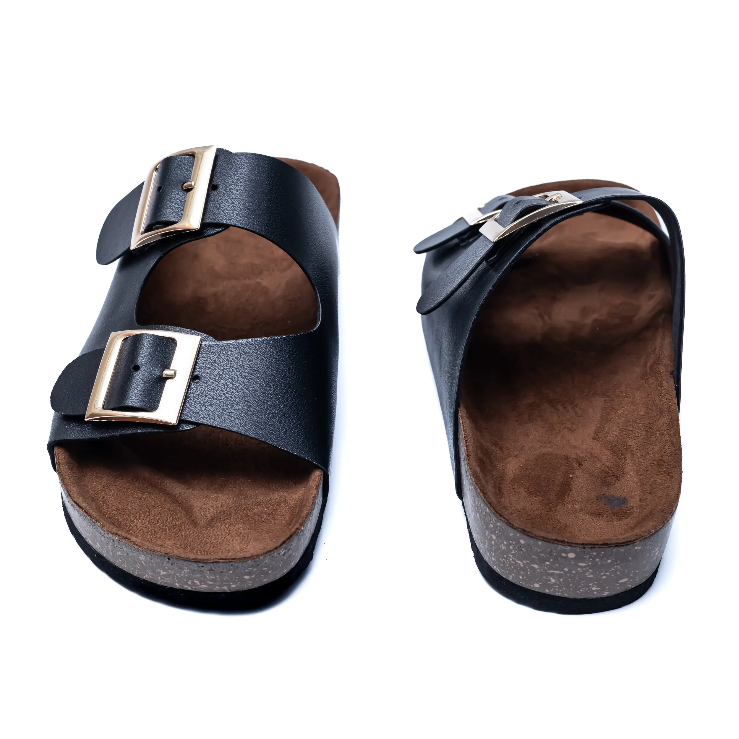 Buckle Strap Sliders - Black