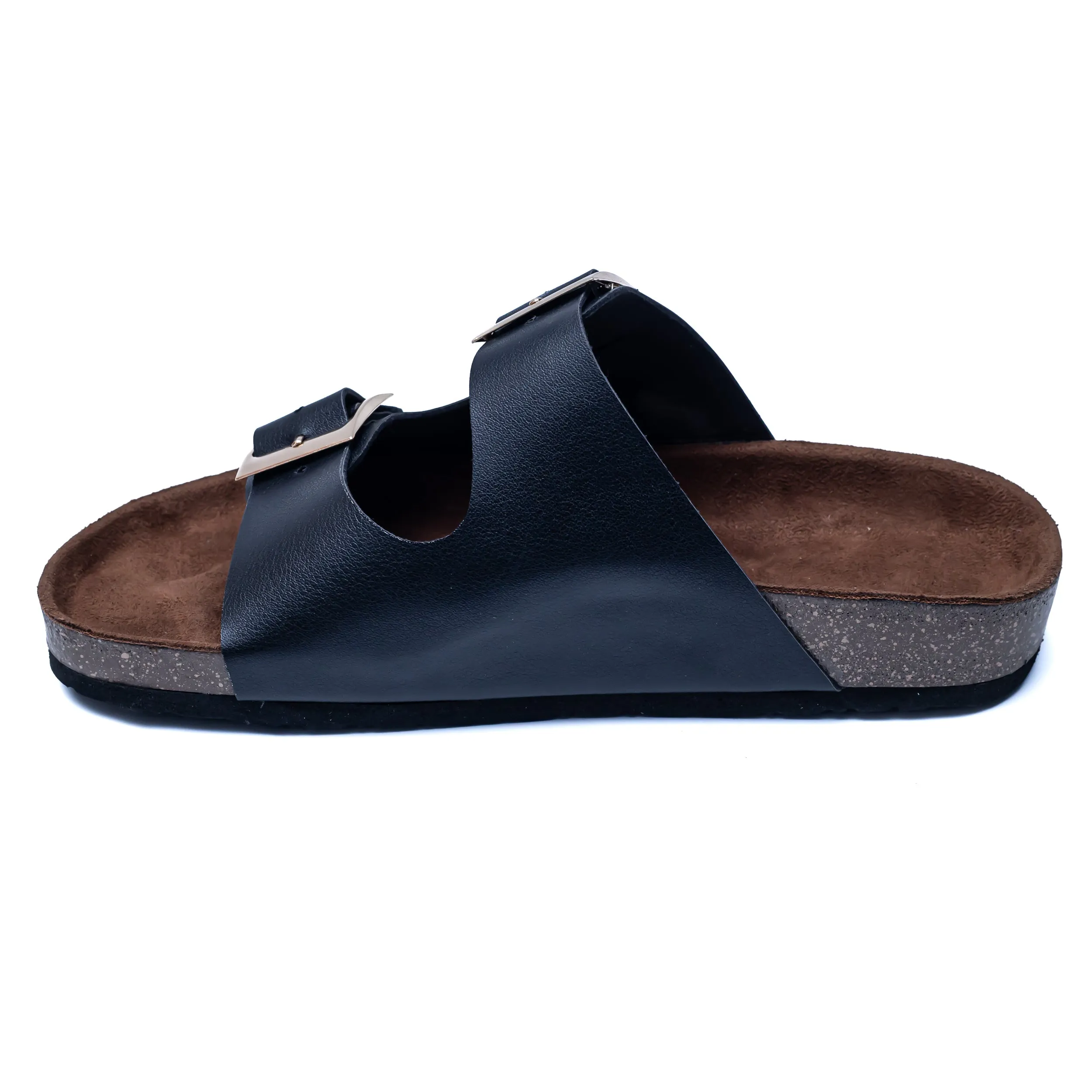 Buckle Strap Sliders - Black