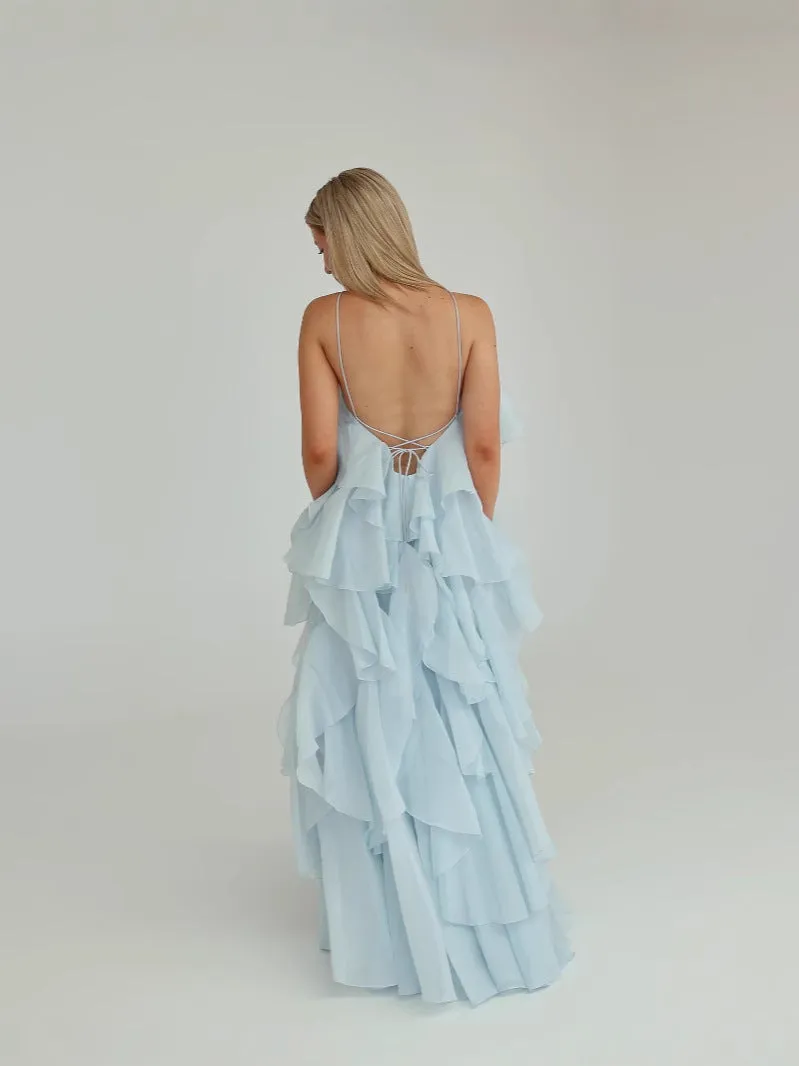 Casual Style Ruffled Halter Dress
