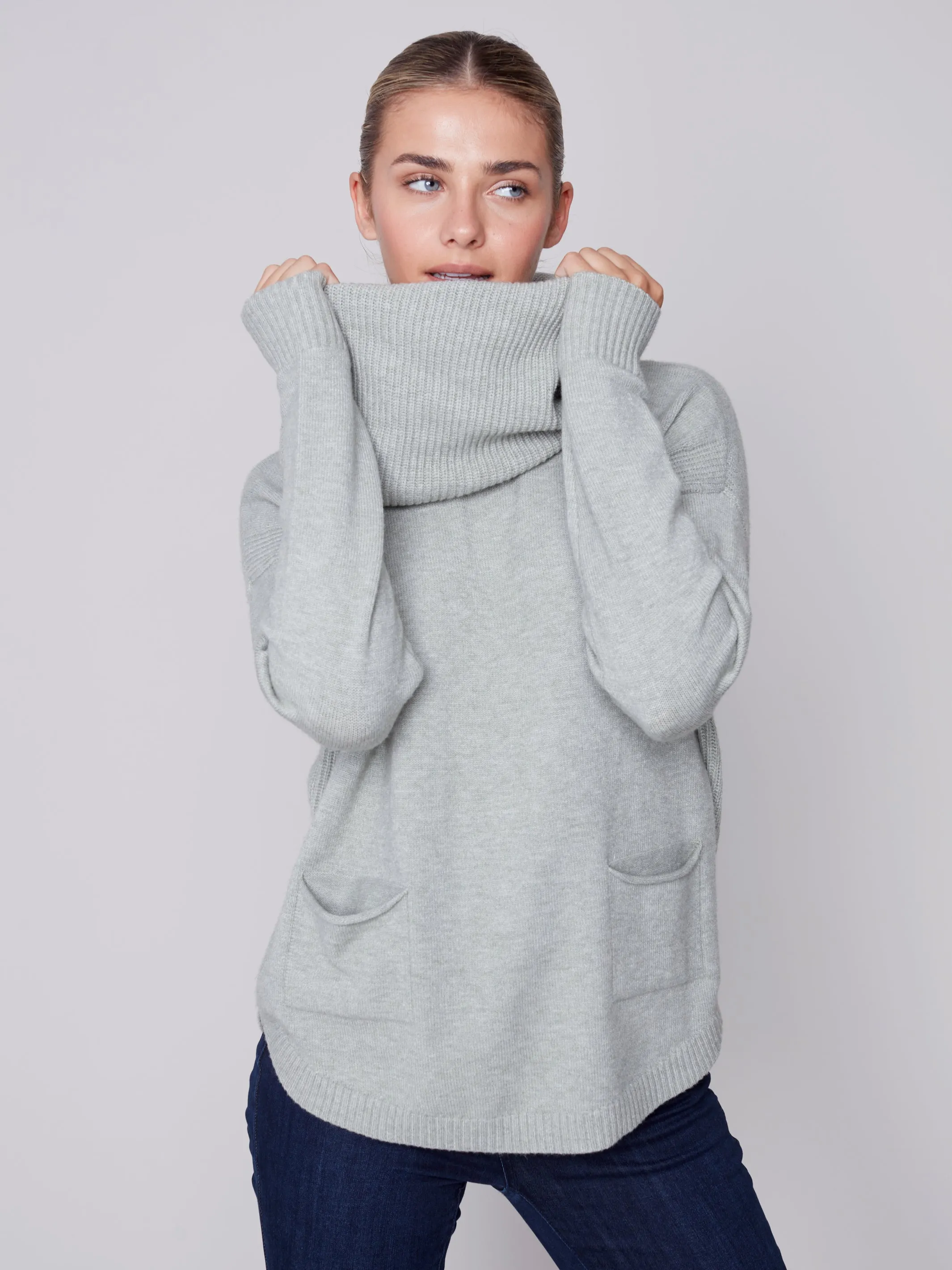 Charlie B Fall 2023-C2420R-464A- Sweater-Spruce