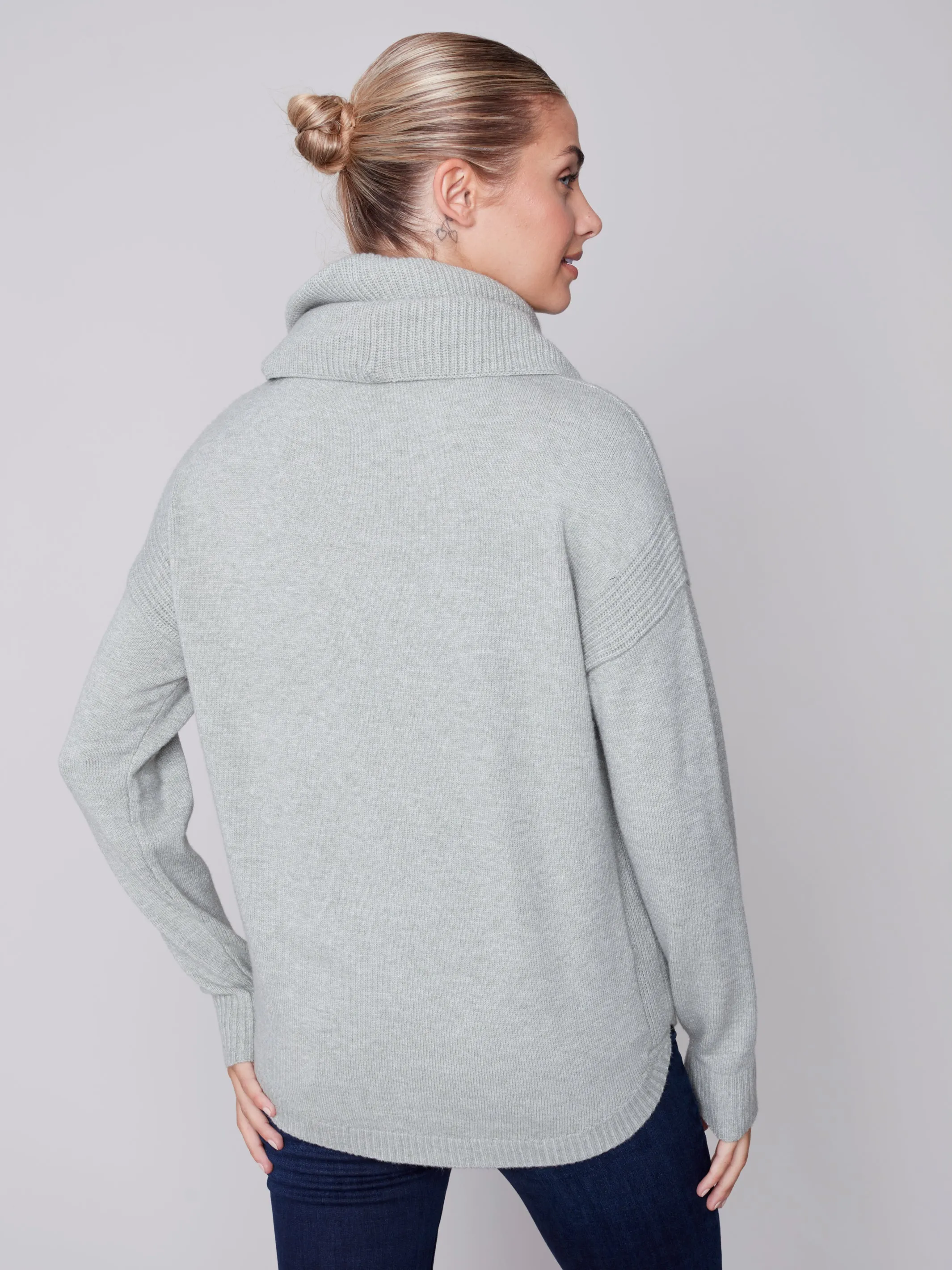 Charlie B Fall 2023-C2420R-464A- Sweater-Spruce