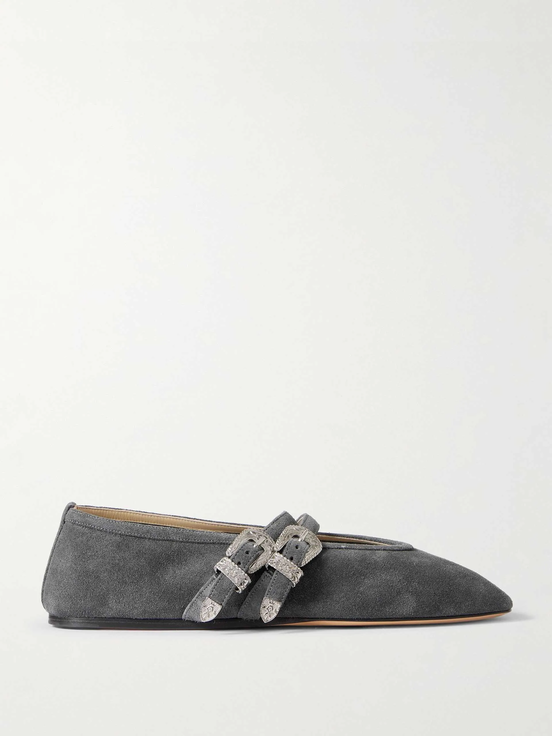 Claudia suede Mary Jane ballet flats