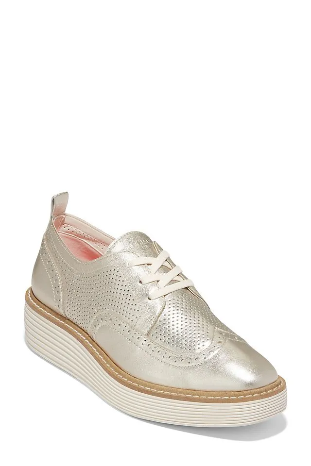 Cole Haan Original Grand Platform Oxfords, Gold