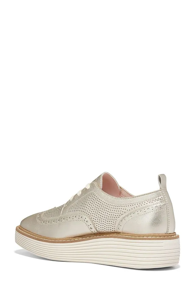 Cole Haan Original Grand Platform Oxfords, Gold