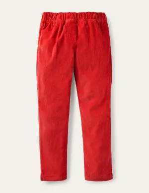 Cord Leggings-Strawberry Tart Red