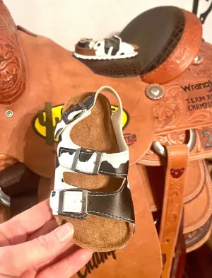 COW PRINT Sandals, kids WESTERN Cow Cork Sandals