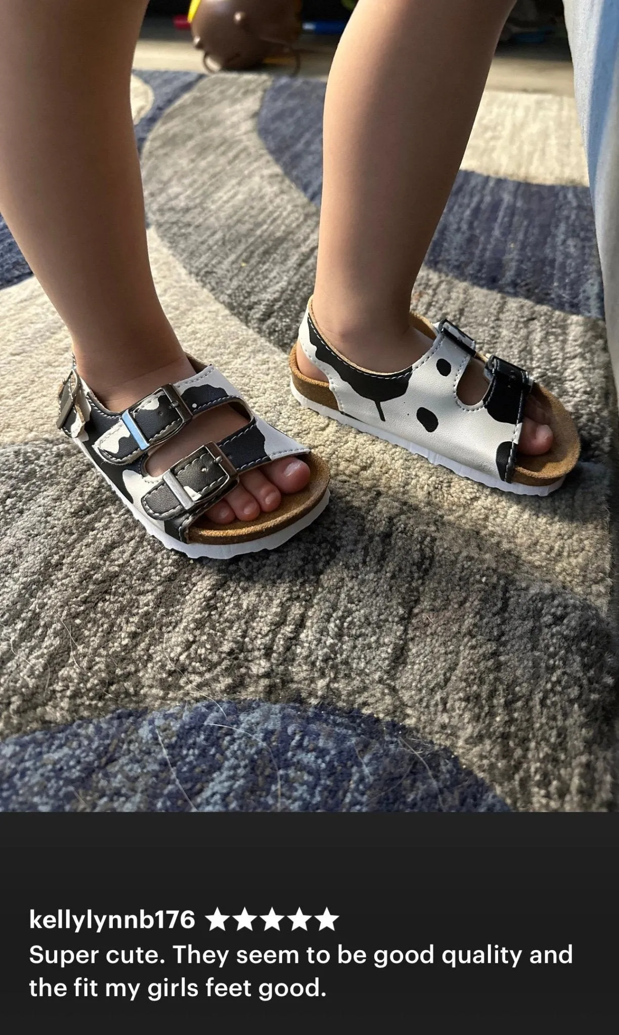 COW PRINT Sandals, kids WESTERN Cow Cork Sandals