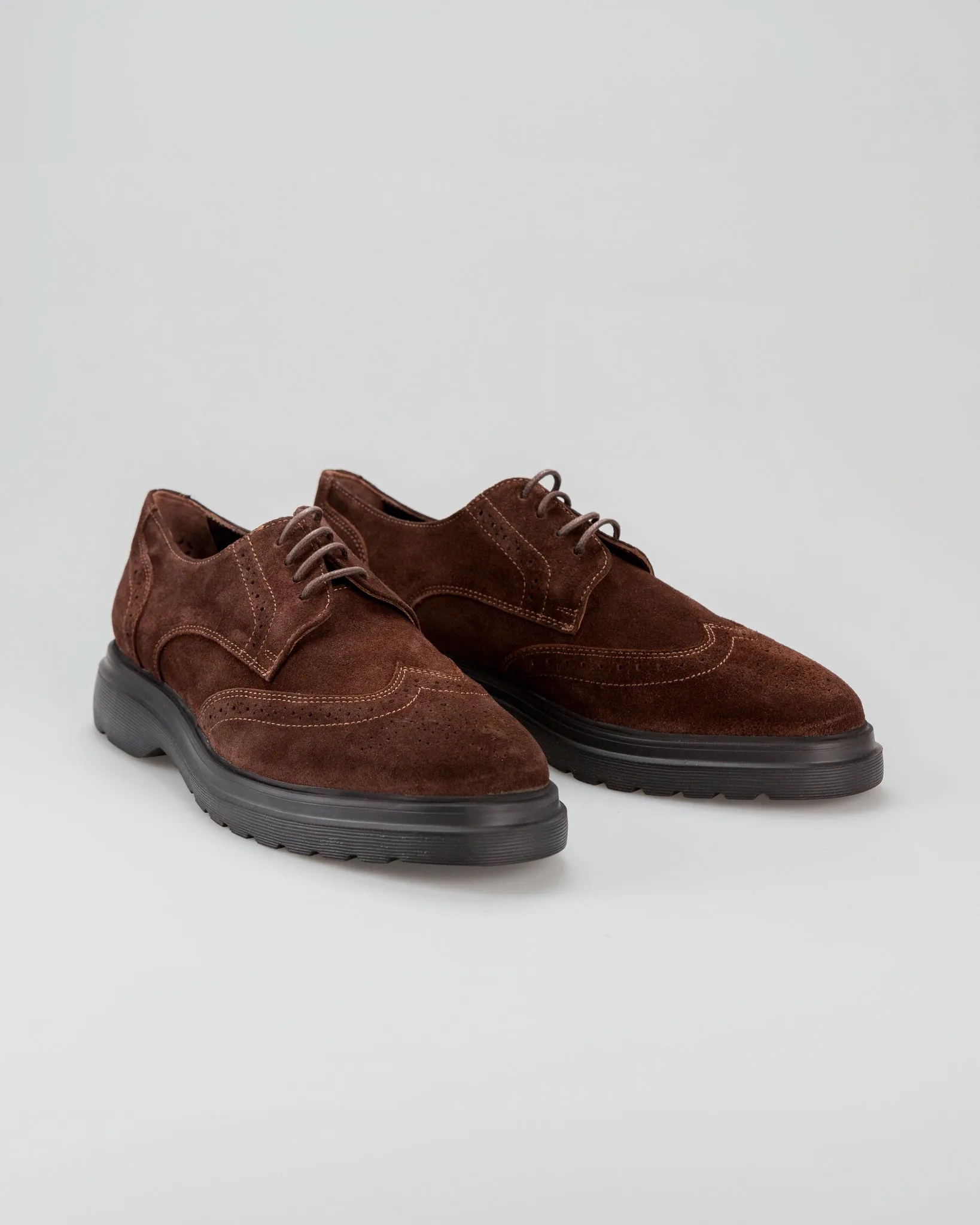 Dark Brown Suede Derby shoes