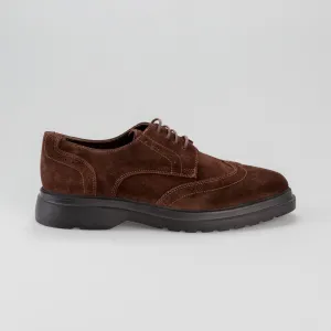 Dark Brown Suede Derby shoes