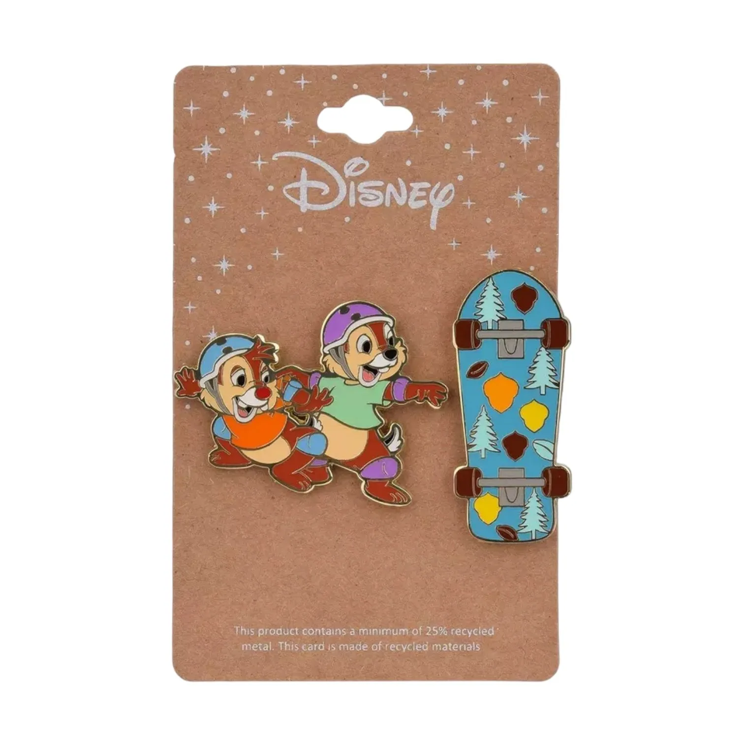 Disney Chip & Dale Skateboarding Enamel Pin Set