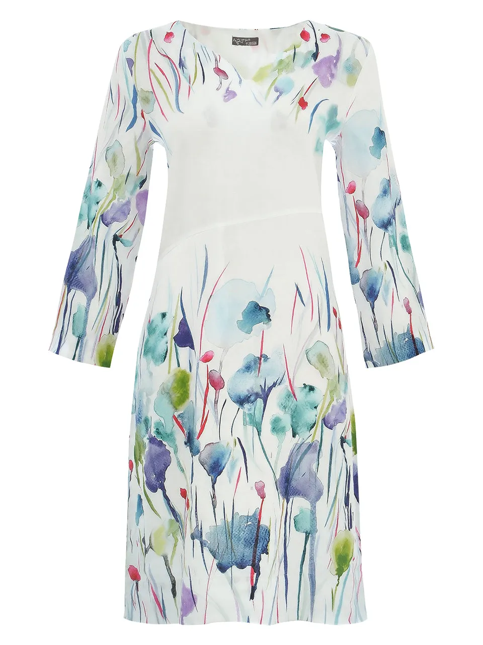 Dolcezza Dress - V-Neck Shift - Misty Blossom 25783