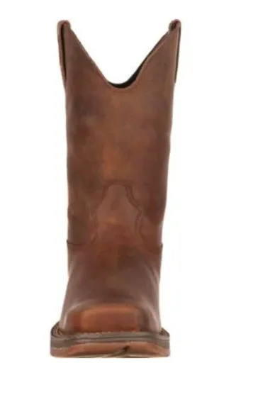 DURANGO MENS REBEL BROWN PULL-ON WESTERN BOOT STYLE DB5444