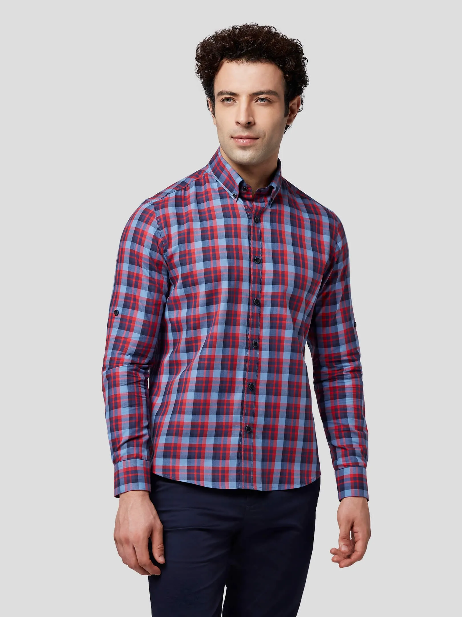 Ebullition Blue-Red Check Shirt