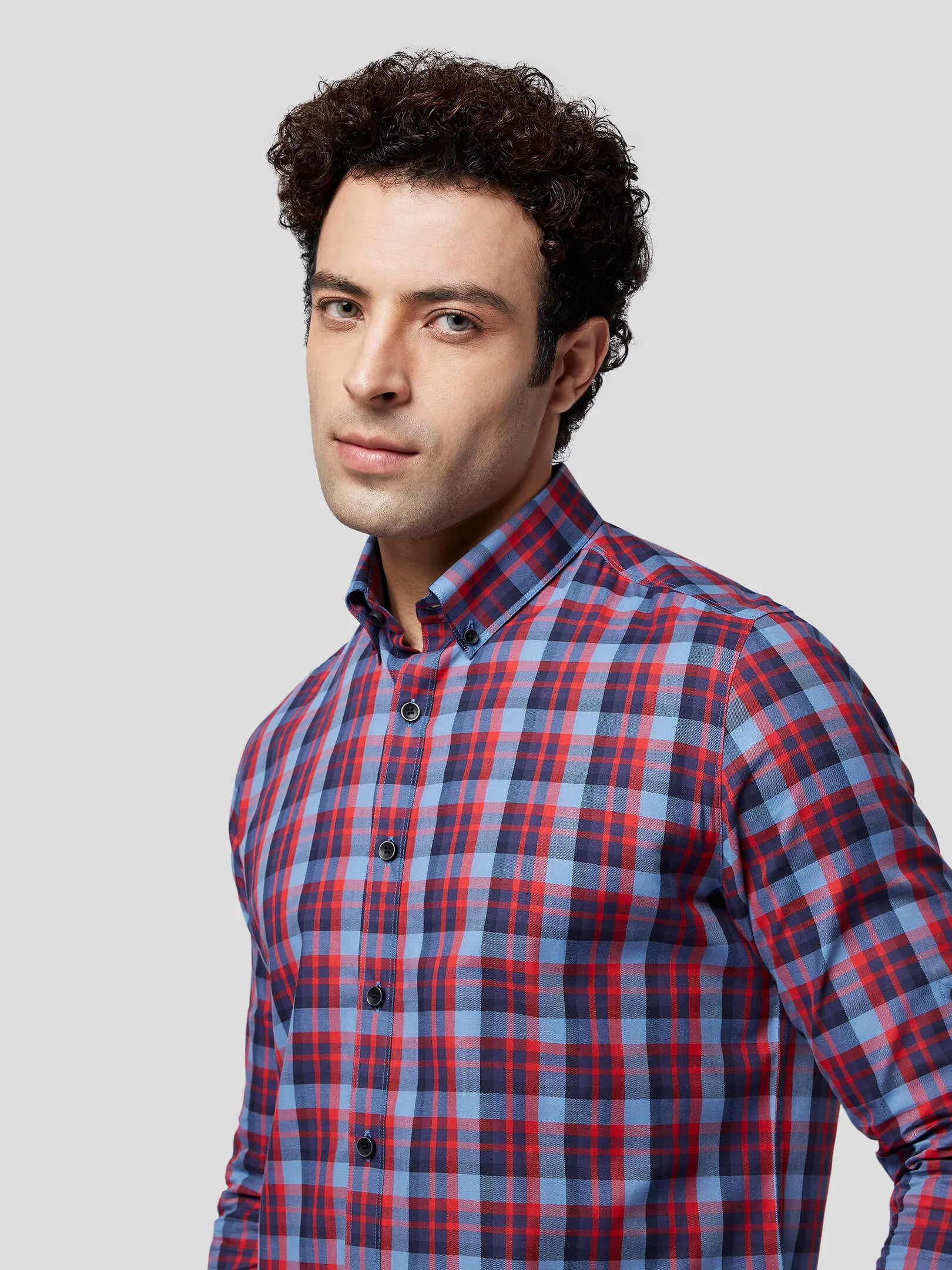 Ebullition Blue-Red Check Shirt