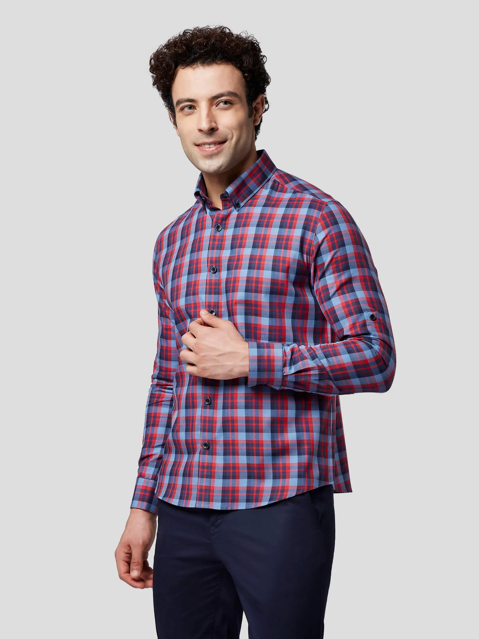 Ebullition Blue-Red Check Shirt