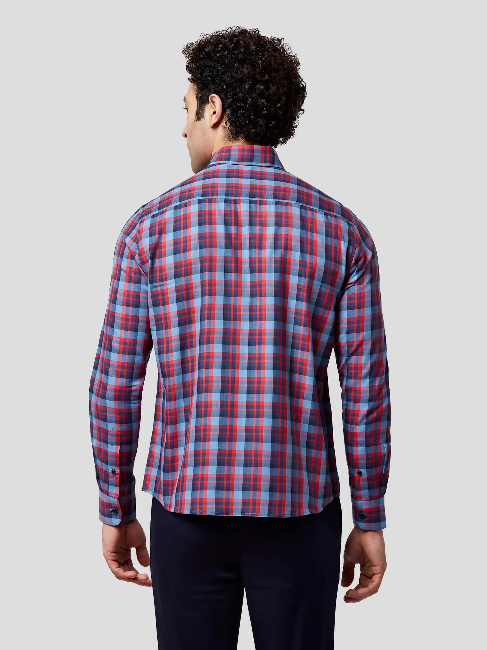 Ebullition Blue-Red Check Shirt