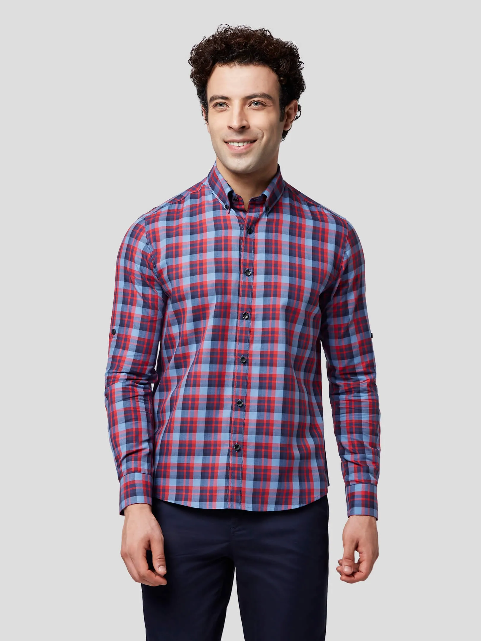 Ebullition Blue-Red Check Shirt