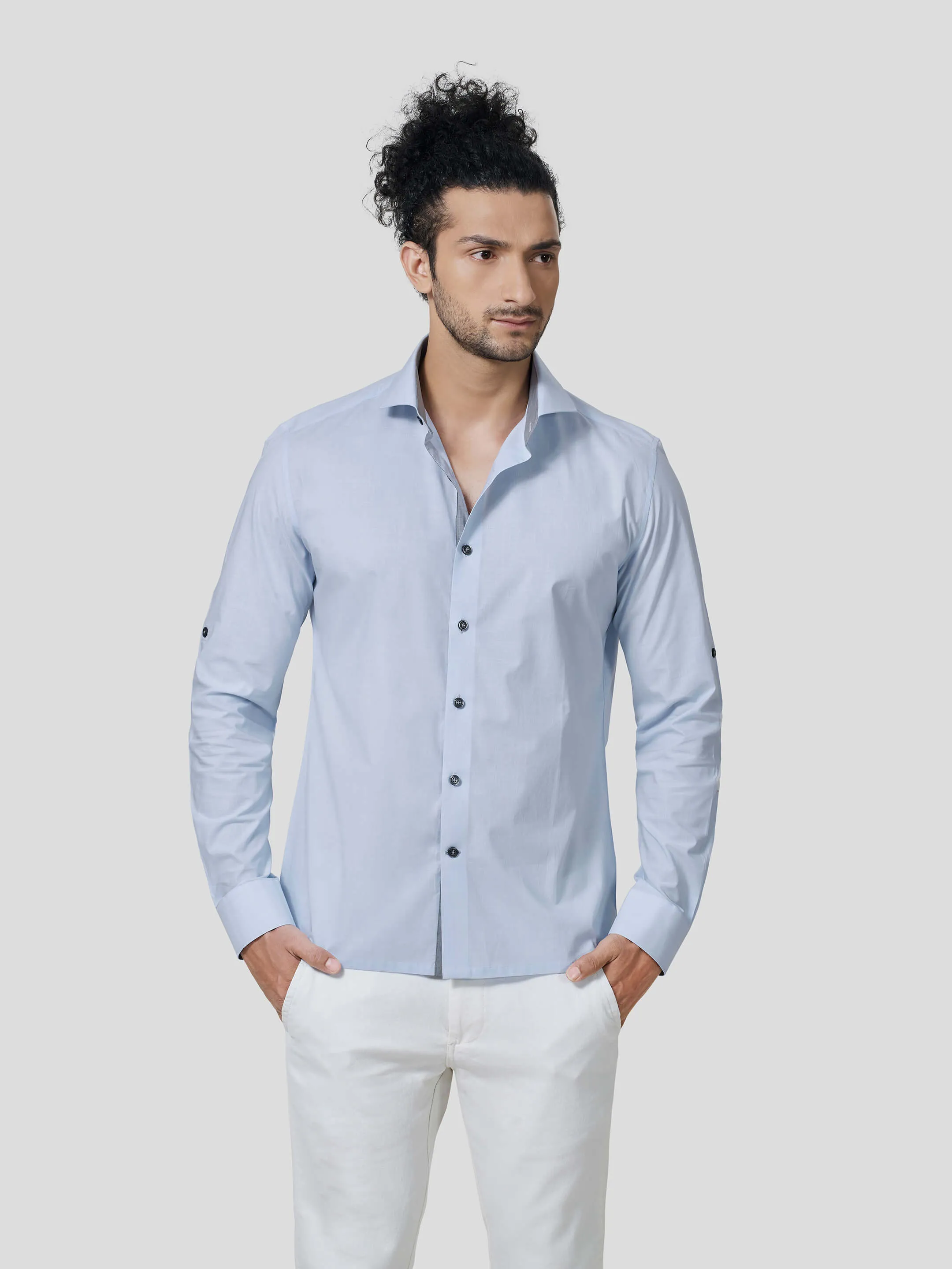 Elation Rolled Sleeve Untuck Fit Shirt