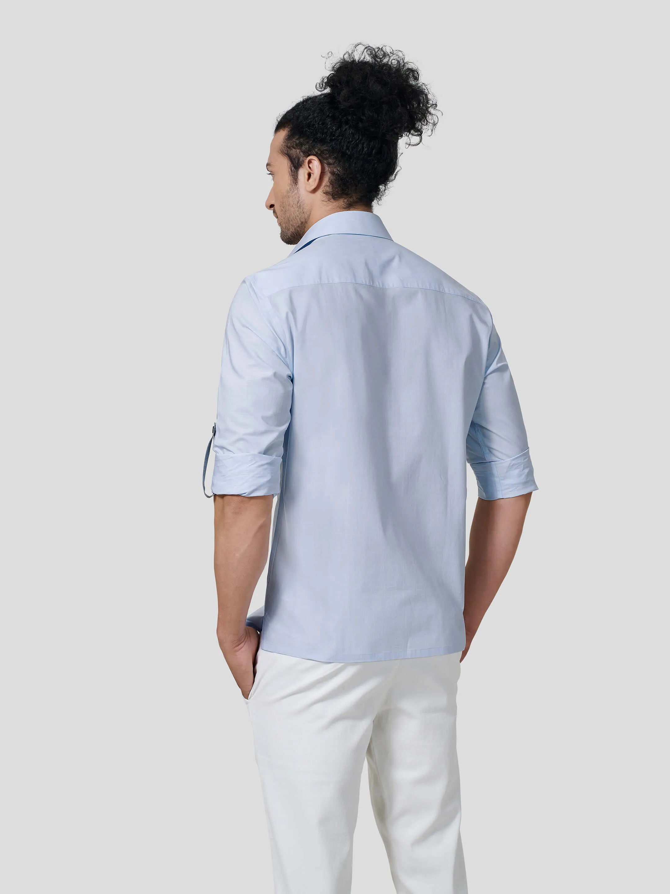 Elation Rolled Sleeve Untuck Fit Shirt