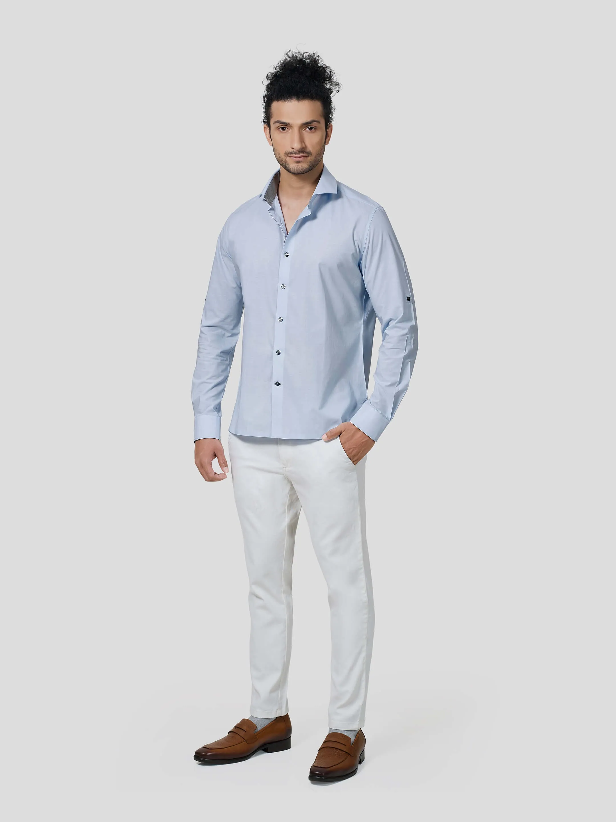 Elation Rolled Sleeve Untuck Fit Shirt