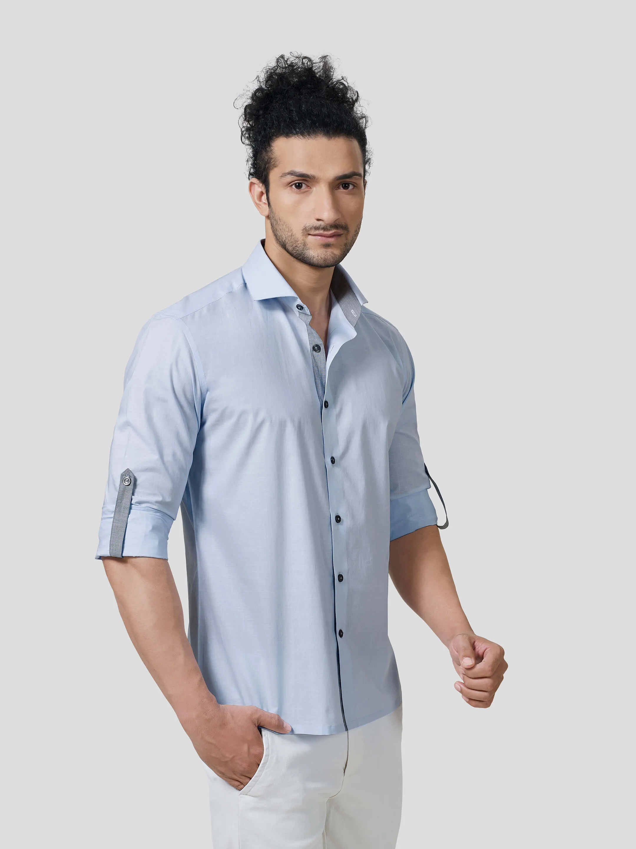 Elation Rolled Sleeve Untuck Fit Shirt