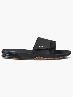 Fanning Slide Black/Silver Sandals