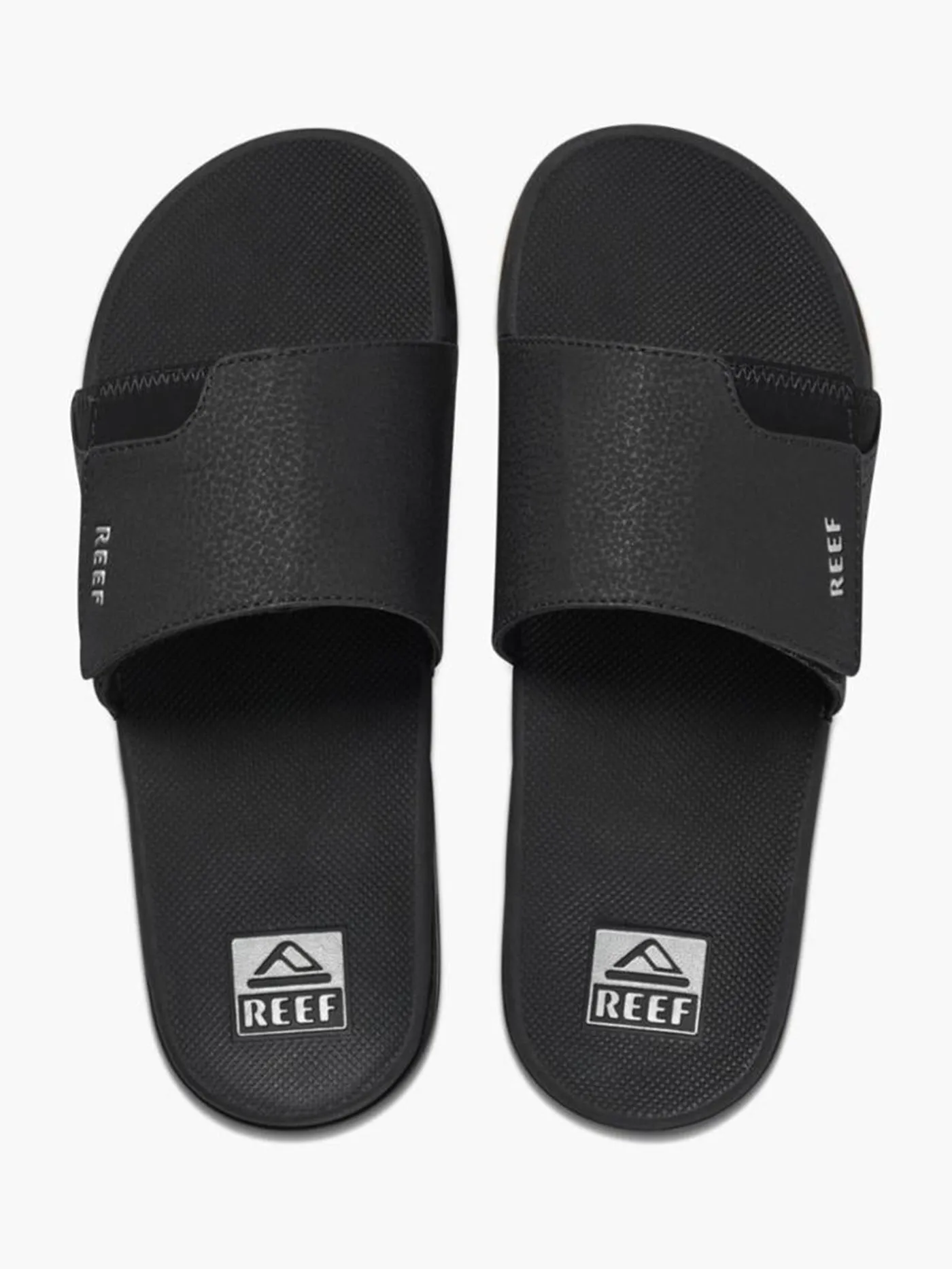 Fanning Slide Black/Silver Sandals