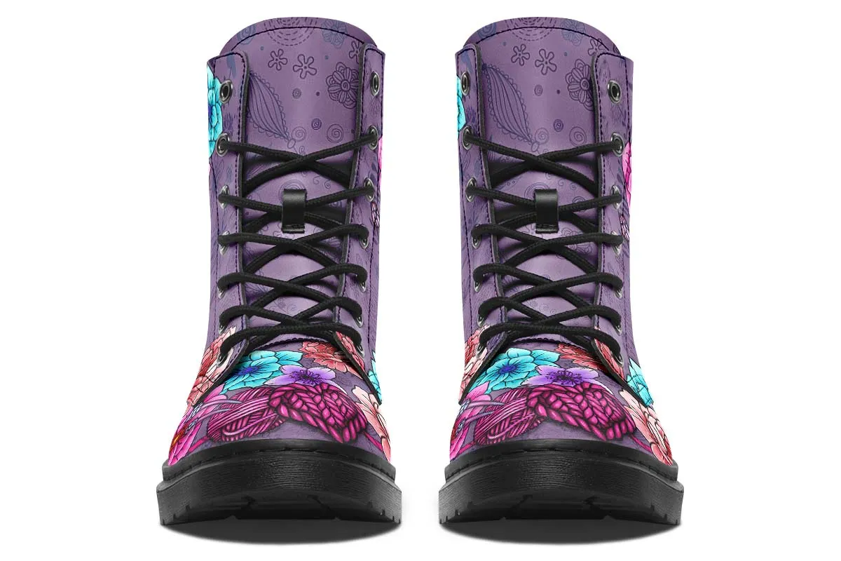 Floral Knitting Boots