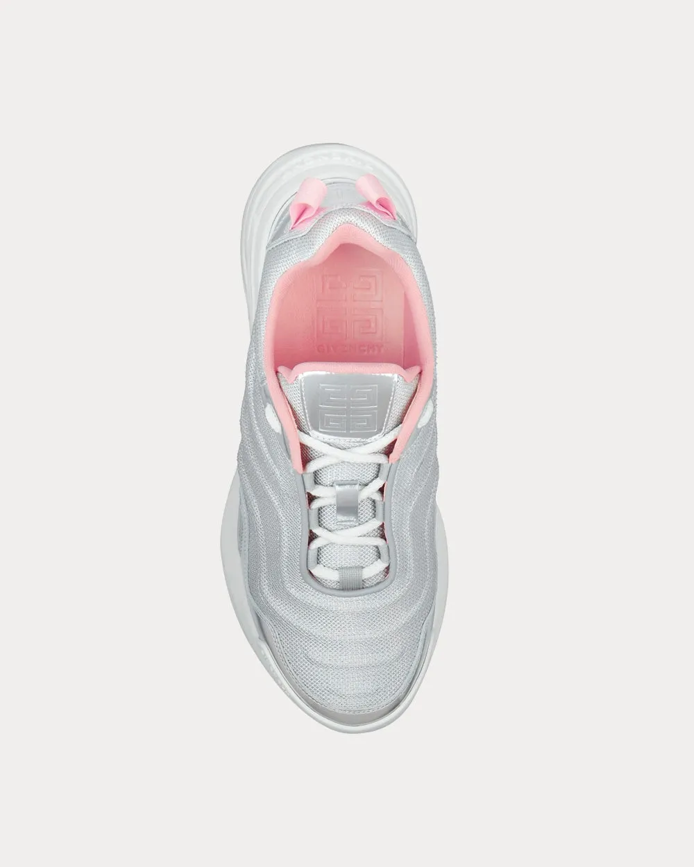 GIV 1 Light Technical Canvas & Metallized Silver Grey Low Top Sneakers