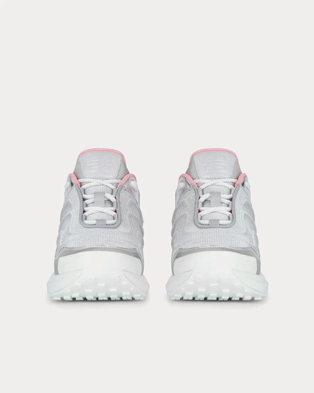 GIV 1 Light Technical Canvas & Metallized Silver Grey Low Top Sneakers