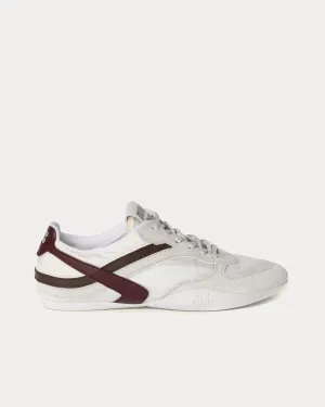 Gymnasium Technical Fabric & Suede White / Burgundy Low Top Sneakers