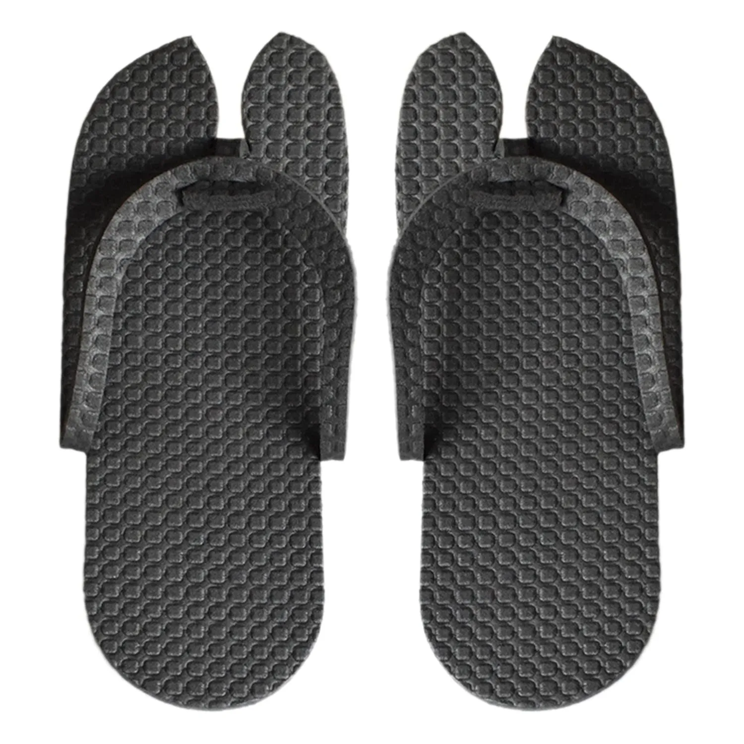 Heart Home Rubber Bathroom Slipper for Men & Women 2 Pair (Black) 54HH4213.