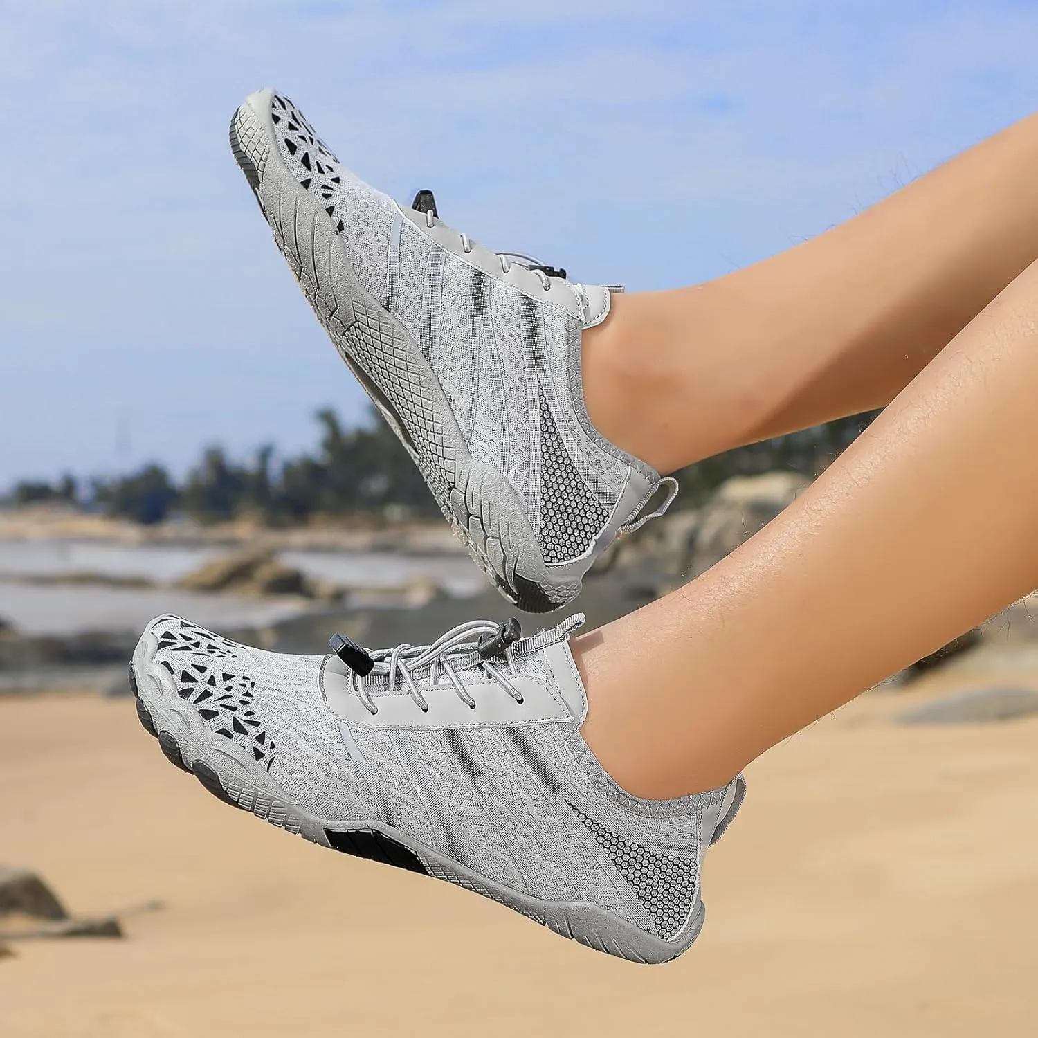 Hike Barefoot Shoes Womens,New Barefoot Footwear, Non-Slip Water Shoes,Breathable & Non-Slip Athletic Footwear,Wide Toe with Hike